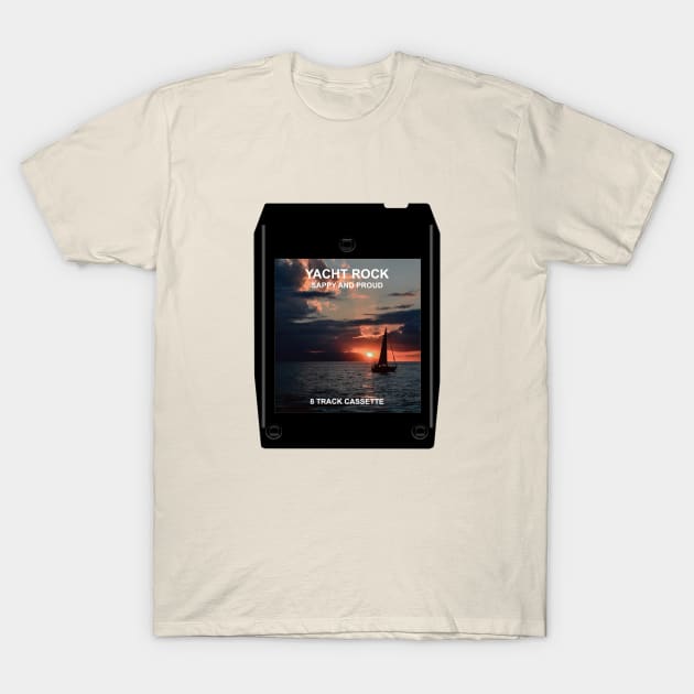 Yacht Rock 8-Track T-Shirt by GloopTrekker